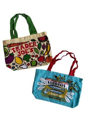 Trader Joe's Reusable Bag Lot (Produce & Sardines)